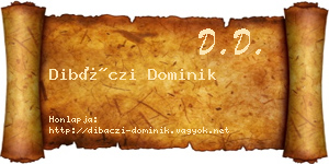 Dibáczi Dominik névjegykártya